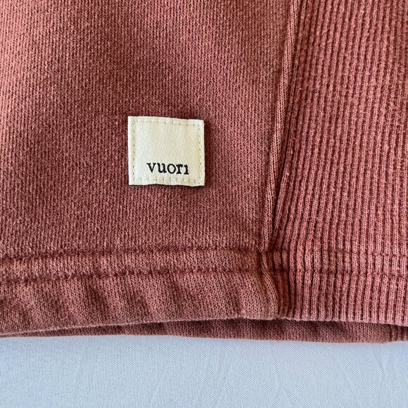 Vuori Restore Cropped Crewneck Sweatshirt in Burgundy XS - Picture 4 of 10